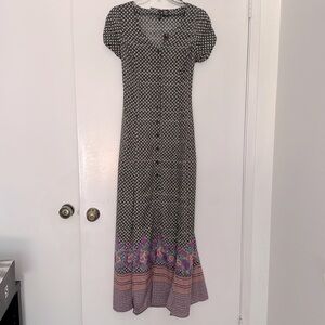 Long button up dress